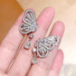 【BETXUE E13 】Sterling silver luxury butterfly earrings