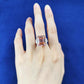 374【BETXEU】Rosy Cheeks Rectangular 15 Carat Sunset Orange-Pink Asher Cut Gemstone S925 Silver ring