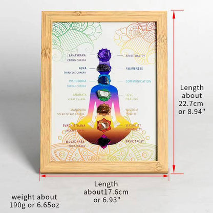 376 [BETXEU JEWELRY] Balancing chakras Crystal Photo Frame