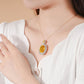 [BETXUE D22] Natural oval citrine necklace