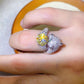 [BETXUE B37]  Little fox 2CT moissanite ring D color vvvs stone