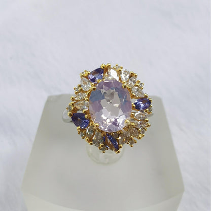 179【BETXEU】S925 Lavender ring adjustable