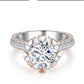 316 【BETXEU】Butterfly heart shape 2 Carat Moissanite Ring Luxurious Princess Engagement Ring