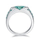 86【BETXEU】 The eye of horus Blue lake water Moissanite Blue-Green Marquise Cut 1 Carat S925 RING