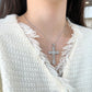 【BETXEU】S925 Cross High Carban Necklace