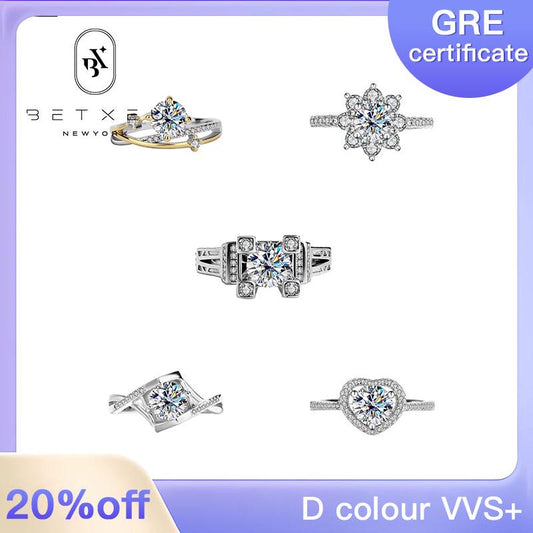 【BETXEU】1 carat moissanite Ring Daily