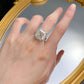 308[BETXEU]S925 Silver Billionaire's Dream 13*13 Ring for Women