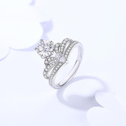 58 [BETXUE B33] Lovely Princess Moissanite Ring