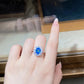 16 [BETXEU JEWELRY] H04 BLUE ICECUTTING S925 8A High carbon Ring collection