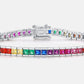 221 [BETXEU ] New S925 Silver Rainbow High Carbon Bracelet