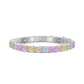 [BETXUE A01]  S925 Silver Ring Barbie Girl Rainbow Full Dopamine Ring