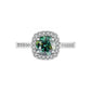 286 [BETXUE ] S925 Silver moissanite 1CT/2CT/3CT  Galaxy classic square ring