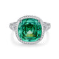 13 [BETXEU JEWELRY]  EMERALD GREEN S925 8A High carbon Ring collection