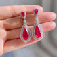 422 [BETXEU] Chic Nightfall Luxury Red S925 Earrings