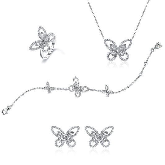 385 [BETXUE] Dazzling Dance S925 Butterfly SET