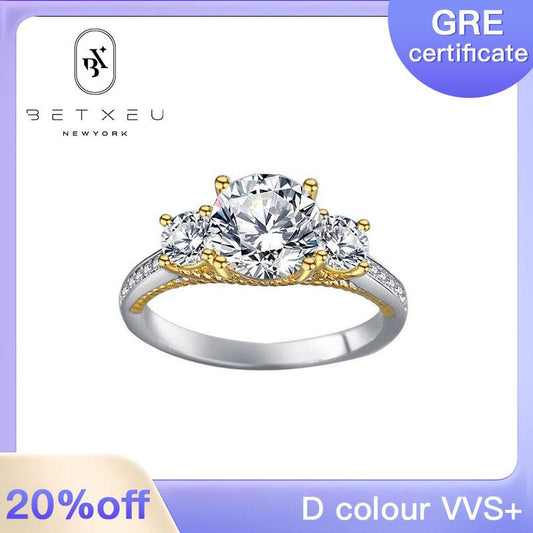 61 [BETXUE B38]   Destiny LOVE 2CT S925 Moissanite Ring