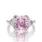 10 [BETXEU JEWELRY W]  Pink S925 8A High carbon Ring collection