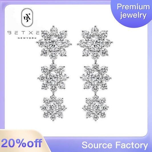 66[BETXUE E07] Sunflower High Carbon Earring