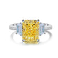 14 [BETXUE JEWELRY]  YELLOW ICECUTTING S925 8A High carbon ring collection