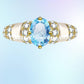 230 [BETXEU] S925 cross ocean color seashell ring