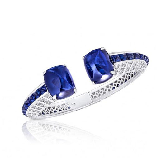 446 【BETXEU】Royal Blue Lucky Sugar S925 bangle and ring