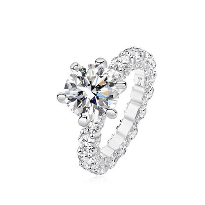 33 [BETXUE B42] Snow Queen II Moissanite Ring 4CT