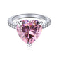 11 [BETXEU JEWELRY W]  High carbon Ring pink collection Engagement ring S925