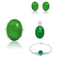 440 【BETXEU】Jade Harmony High-Grade Gemstone Sterling Silver Set