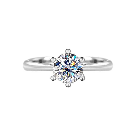 [BETXUE B07]   LUNA I-925 Sterling Silver Moissanite Ring