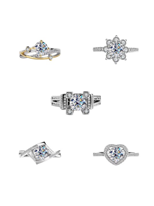 【BETXEU】1 carat moissanite Ring Daily