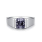 106【BETXEU】925 Men's Ring Moissanite 3 Carat Ring