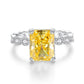 14 [BETXUE JEWELRY]  YELLOW ICECUTTING S925 8A High carbon ring collection