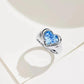 241 [BETXEU] s925 Glossy Love Heart Shape blue ring