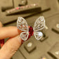 319【BETXEU】S925 Silver Butterfly Natural Stone Ring