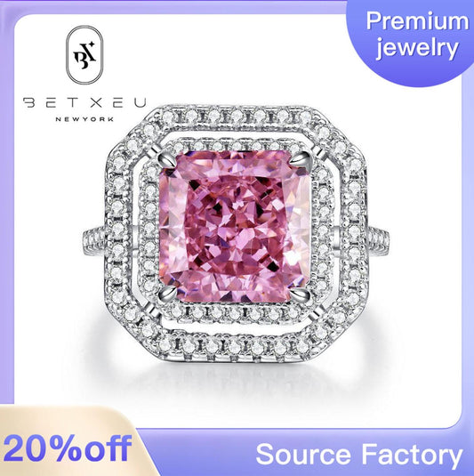 107【BETXEU】Secret Garden S925 Pink Ring high carbon