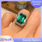 326 [BETXEU JEWELRY] Rich Lady Square S925 Ring