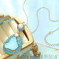 268【BETXEU】S925 sky blue ring/earrings/necklace/bracelet