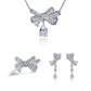 388  [BETXUE]  Eternal Bows Sterling Silver Butterfly Bow Ring and set