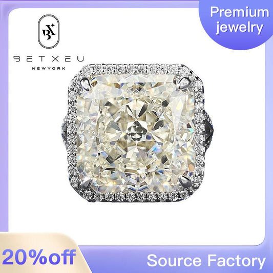 308[BETXEU]S925 Silver Billionaire's Dream 13*13 Ring for Women