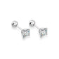 [BETXEU JEWELRY] 1-stone Moissanite Earring with Screw Back