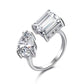 423 [BETXUE] Lovebond Gem Duet S925 Ring two stone collection