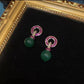 418 [BETXEU] Retro Green S925 Earrings Collection