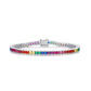 221 [BETXEU ] New S925 Silver Rainbow High Carbon Bracelet