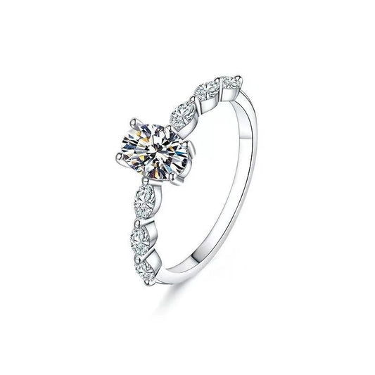 48[BETXUE B21] Selena Moissanite Ring 1CT/2CT