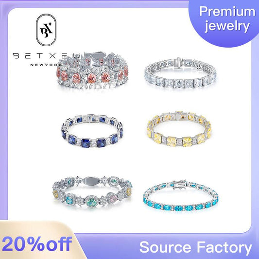 06【BETXEU】2023 New Collection of Special Customized S925 Bracelet - high carbon/ moissanite