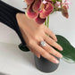 137【BETXEU】S925 pear ring high carbon