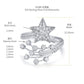 248 [BETXEU] five-pointed star moissanite open ring