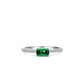 13 [BETXEU JEWELRY]  EMERALD GREEN S925 8A High carbon Ring collection