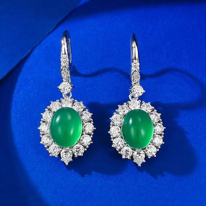 418 [BETXEU] Retro Green S925 Earrings Collection