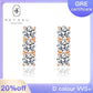 279[BETXEU JEWELRY] 3-stone Moissanite Earring with Screw Back